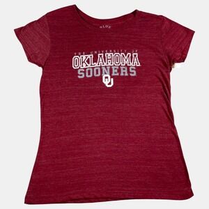 Blue 84 Shirt Red University of Oklahoma Sooners OU Graphic Tee Womens Sz Medium